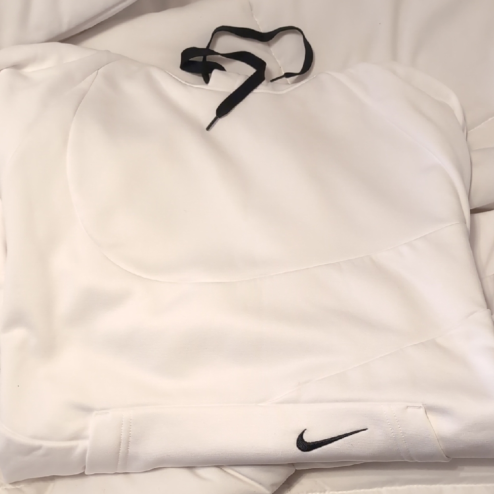 Nike Cream Hoodie with Black Swoosh